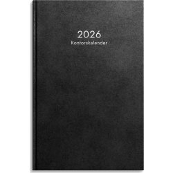Burde 2026 Kontorskalender, Konstläder, Svart