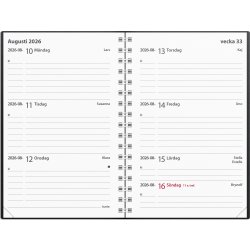 Burde 2026 Kalender Leader, Plast, Svart