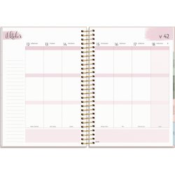 Burde 2026 Kalender, Life Organizer, Rosa