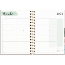 Burde 2026 Kalender, Life Organizer, Rosa