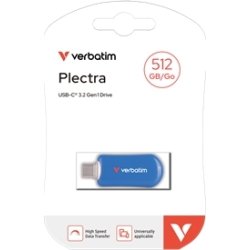 Verbatim Plectra USB-C Flash Drive, 256 GB, blå