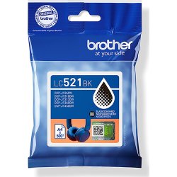 Brother LC521BK bläckpatron, svart