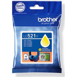 Brother LC521Y bläckpatron, gul