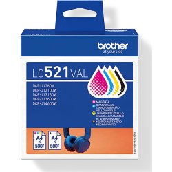 Brother LC521VAL flerpack bläckpatroner, CMYK