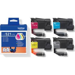 Brother LC521VAL flerpack bläckpatroner, CMYK