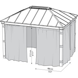 Palram Canopia Gardinset till Dallas 4,2 x 4,8 m