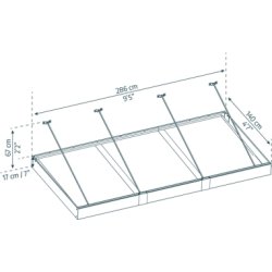 Palram Canopia Sophia XL 3000 dörrbaldakin, grå