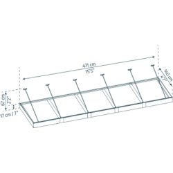 Palram Canopia Sophia XL 5000 dörrtak, grå