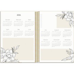 Burde 2026 Kalender, Life Planner, Bloom