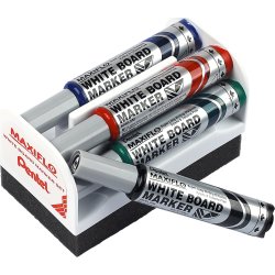 Pentel Maxiflo Magnetisk torkare inkl. 4 pennor