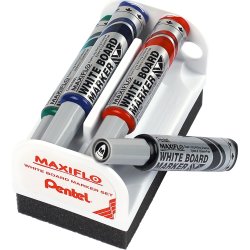 Pentel Maxiflo Magnetisk torkare inkl. 4 pennor