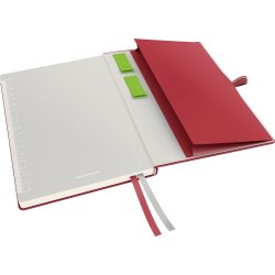 Leitz Complete anteckningsbok A4, rutat, röd