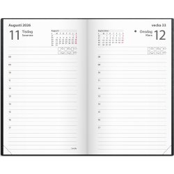 Burde 2026 Lilla Agendan, Konstläder, Svart