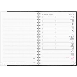Burde 2026 Liten Veckokalender, Plast, Svart