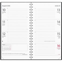Burde 2026 Kalender Master, Konstläder, Svart
