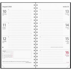 Burde 2026 Kalender Master, Plast, Svart