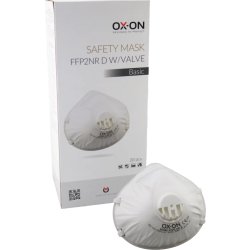 OX-ON Dammmask Basic FFP2 NR D m/ventil, 20 st.
