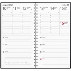 Burde 2026 Kalender Minister, Plast, Svart