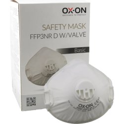 OX-ON Dammask Basic FFP3 NR D m/ventil, 10 st.