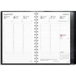 Burde 2026 Kalender Prestige de Luxe, Skinn, Svart