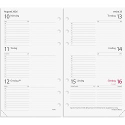 Burde 2026 Systemkalender Regent, Konstläder Svart