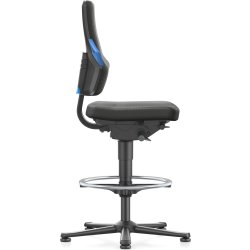 Nexxit Arbetsstol, svart/blå, Duotec, fotring