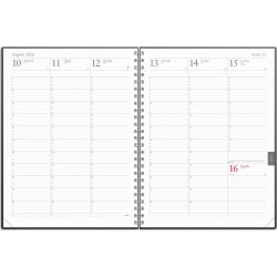 Burde 2026 Kalender Veckojournal, Konstläd., Svart