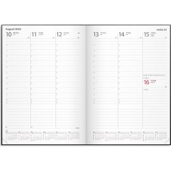 Burde 2026 Kalender Weekly A5, Konstläder, Svart
