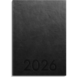 Burde 2026 Kalender Weekly A5, Konstläder, Svart