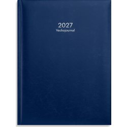Burde 2027 Veckojournal, Konstläder, Blå