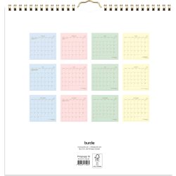 Burde 2026 Väggkalender, Color