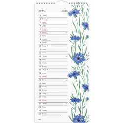 Burde 2026 Väggkalender, Lilla Blomsterkalendern