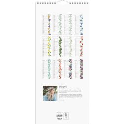 Burde 2026 Väggkalender, Lilla Blomsterkalendern