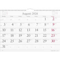 Burde 2026 Väggkalender, Månadskalendern