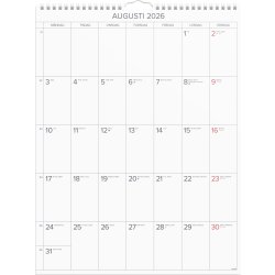 Burde 2026 Väggkalender, Stora Månadskalendern