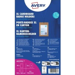 Avery 4839XL Namnskyltshållare XL i kartong