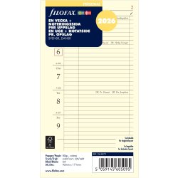 Filofax 2026 Refill | Personal | Vecka+Anteckning