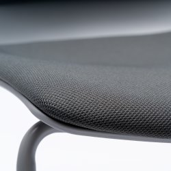 Denver hög mötesstol m. dyna, grå, 2 st