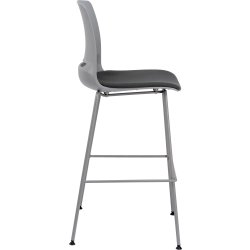 Denver hög mötesstol m. dyna, grå, 2 st