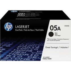 HP 05A/CE505D lasertoner, svart, 2 x 2300 s