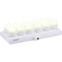 Securit® Amsterdam LED värmeljus, 12 st., multi