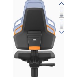 Nexxit Arbetsstol, svart/blå, Duotec, fotring