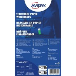 Avery TYVGN-50 Armband | grön | 500 st.| 256x19mm