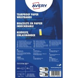 Avery TYVYW-50 Armband |neongul |500 st.|256x19mm