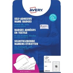 Avery Zweckform L4783-20 Namnskyltar, 88,9 x 31 mm