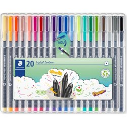 Staedtler Triplus Fineliner 334 Fiberpennor, 20 st