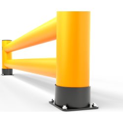 Rack-Mammut påkörningsskydd t/gavel, dubbel, 2,5 m