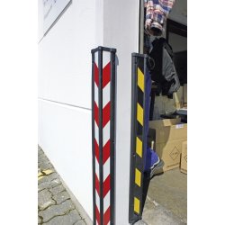 Påkörningsskydd f/hörn, röd/vit