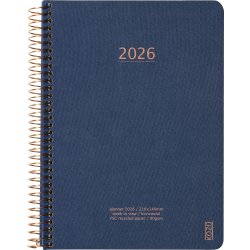 Kozo 2026 Kalender | A5 | Vecka | Marinblå