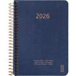 Kozo 2026 Kalender | A6 | Vecka | Blå